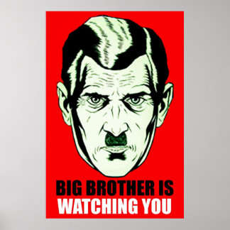 Affiche BIG BROTHER GEORGE ORWELL Nineteen Eighty Four 198