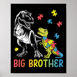 Affiche Big Brother Saurus T Rex Sensibilisation sur l'aut