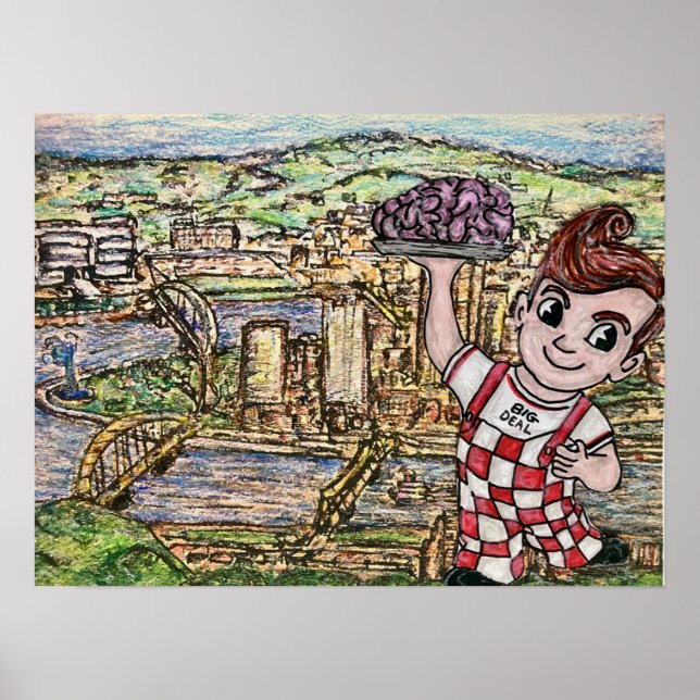 Affiche " Big Deal " - crayon watercolor pen (Devant)