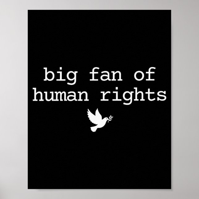 Affiche Big Fan Of Human Rights Protest Retro Feminist Wom (Devant)