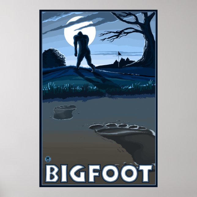 Affiche Big Foot à travers le terrain de golf (Devant)