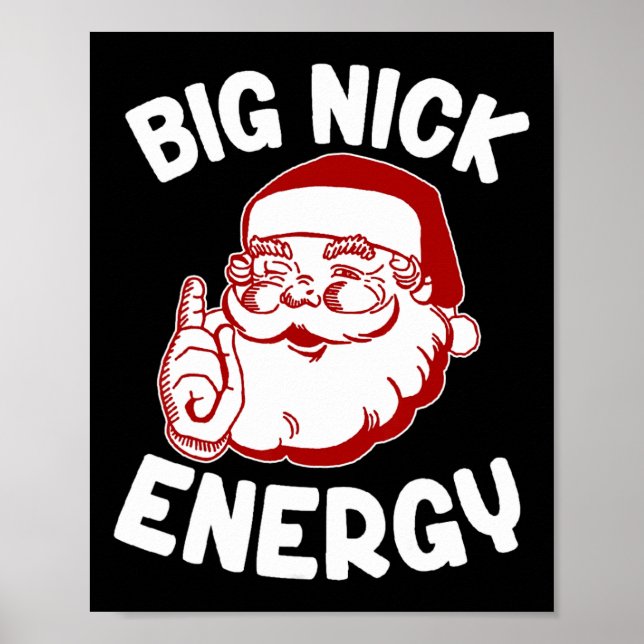 Affiche Big Nick Energy Funny Noël Noël (Devant)