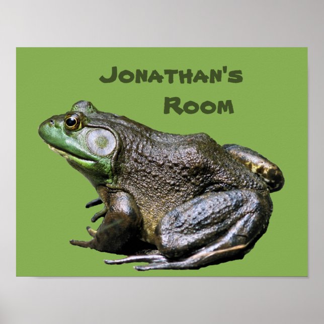 Affiche Big Old Bullfrog Kids Room Personalized (Devant)
