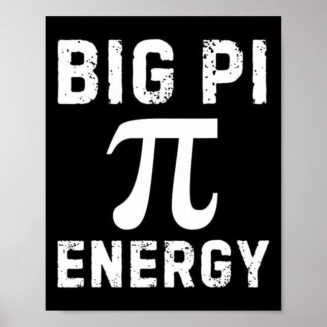 Affiche Big Pi Energy Funny Pi Day Math 3.14 Spiral Pi Sym (Devant)