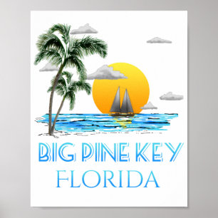 Affiche Big Pine Key Florida Keys voile