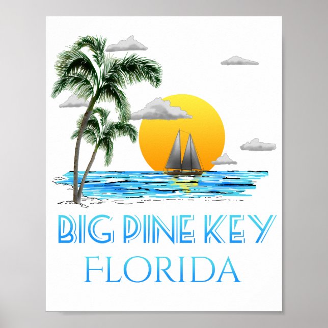 Affiche Big Pine Key Florida Keys voile (Devant)