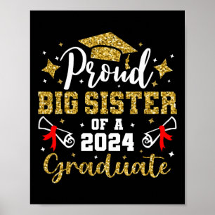 Affiche Big Sister Cl De 2024 Graduate Diplômé Senior