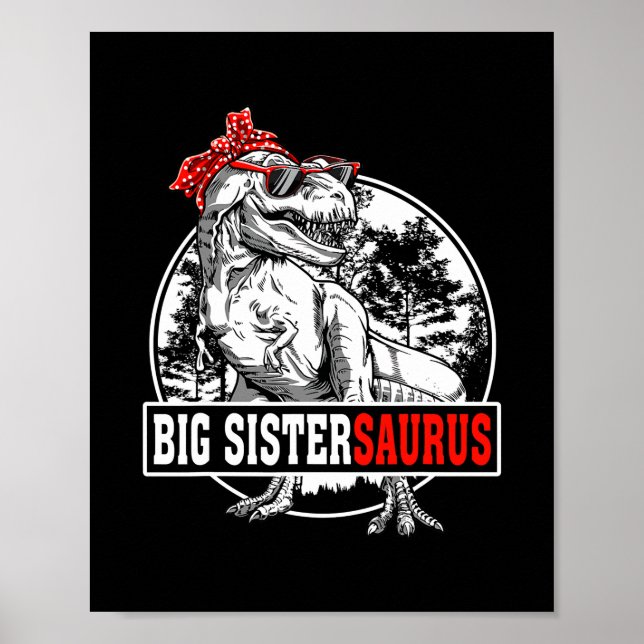 Affiche Big Sistersaurus T Rex Dinosaures Drôle Saurus (Devant)