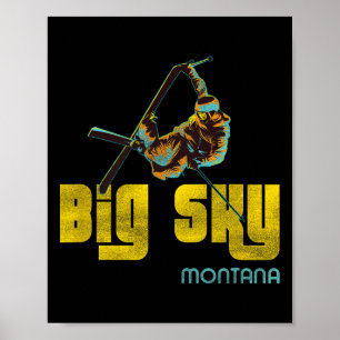 Affiche Big Sky Montana Ski Vintage