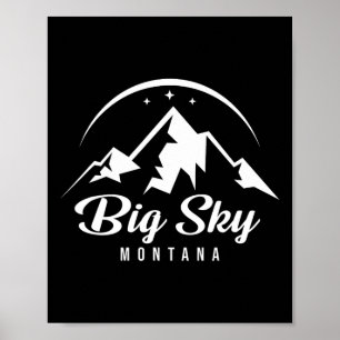 Affiche Big Sky Montana Station de ski Ski Snowboard