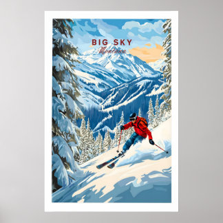 Affiche Big Sky Ski Print 1