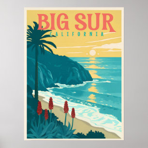Affiche Big Sur - La beauté de la côte Pacifique en Califo