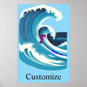 Affiche Big Wave Surfer Thunder_Cove