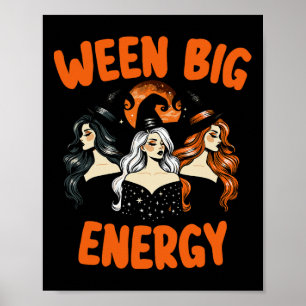 Affiche Big Ween Energy Halloween sorcières Vintages pour