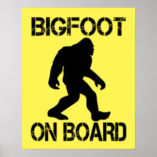 Affiche Bigfoot à Bord - Drôle Bigfoot