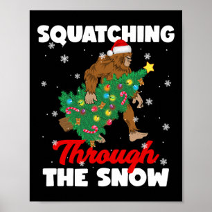 Affiche Bigfoot À Travers Le Sasquatch De Neige Chri