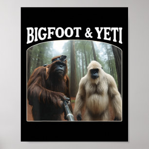 Affiche Bigfoot &amp; Yéti Sasquatch drôle de Bigfoot Vlog