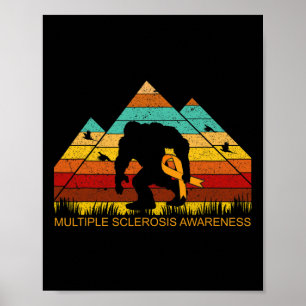 Affiche Bigfoot Apporter la sclérose en plaques Ribbon amu