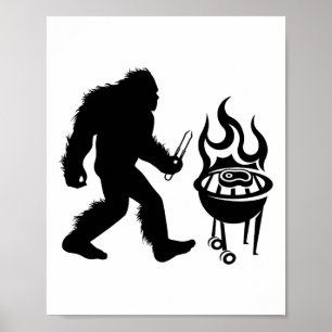 Affiche Bigfoot Bbq Grill Sasquatch Byrbecue