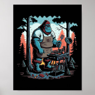 Affiche Bigfoot Chef Grill Bbq Master Byrbecue