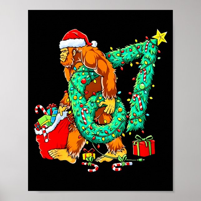 Affiche Bigfoot Christmas 67 Funny Meme Six Seven Xmas Boy (Devant)