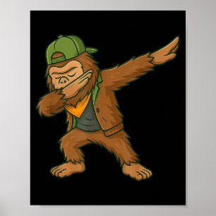 Affiche Bigfoot Dab Sasquatch mode de rue drôle hommes fem