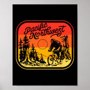 Affiche Bigfoot de Pacific Northwest VTT Sasquatc