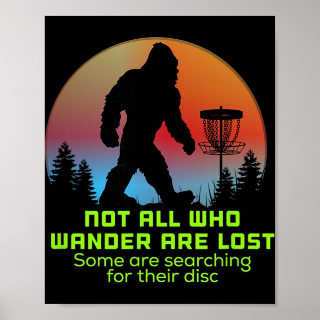 Affiche Bigfoot Disc Golf Sasquatch Chain Tosser Drôle Gra (Devant)