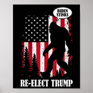 Affiche Bigfoot Dit Que Biden Stinks