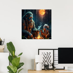 Affiche Bigfoot et la forêt principale de Lune
