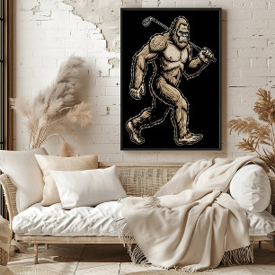 Affiche Bigfoot Golfer