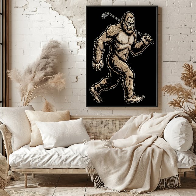 Affiche Bigfoot Golfer (Créateur téléchargé)