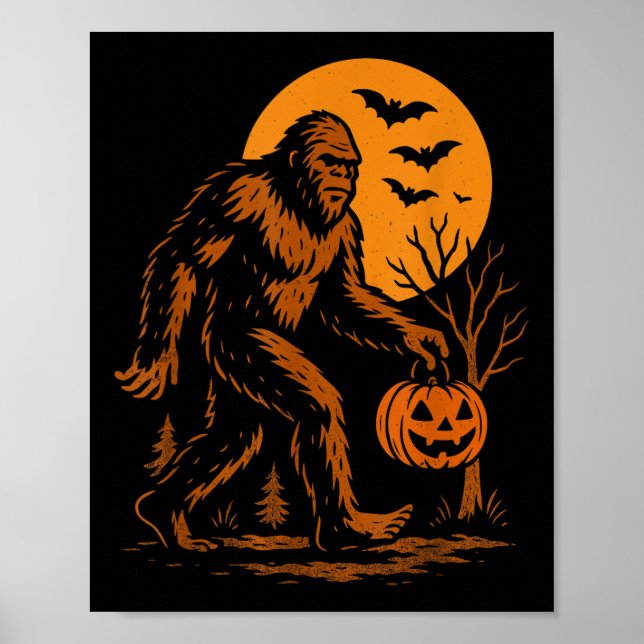 Affiche Bigfoot Halloween Sasquatch  (Devant)