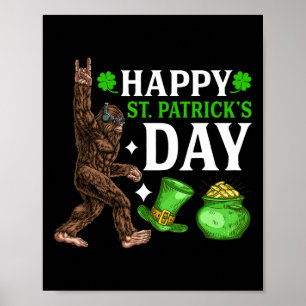Affiche Bigfoot Happy Jour de la Saint Patrick Chemise Fun