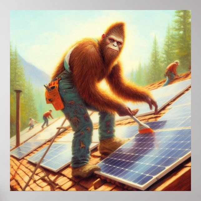 Affiche Bigfoot Installation de panneaux solaires (Devant)