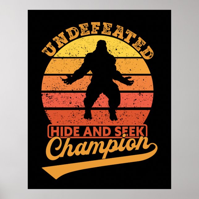 Affiche Bigfoot Invaincu Cachez Et Cherchez Champion (Devant)