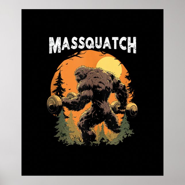 Affiche Bigfoot Massquatch Drôle  (Devant)