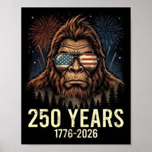 Affiche Bigfoot merica feu d'artifice 4 juillet 250