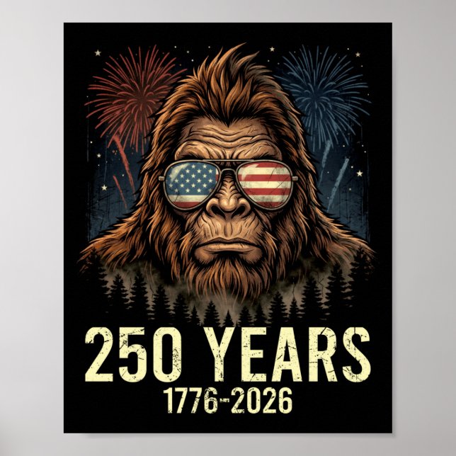 Affiche Bigfoot merica feu d'artifice 4 juillet 250 (Devant)