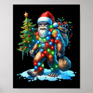 Affiche Bigfoot Noël Arbre de Noël Noël Noël Noël Sasquata