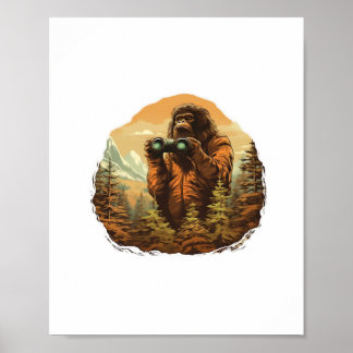 Affiche Bigfoot Peek-A-Boo