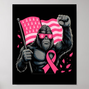 Affiche Bigfoot Pink Ribbon Mois de sensibilisation au can