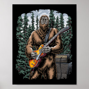 Affiche Bigfoot Rockin Avec Sa Guitare Sortie - Forest Ja