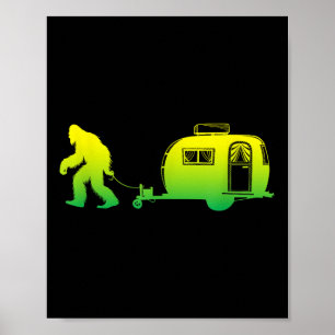 Affiche Bigfoot Rv Motorhome Camping Sasquatch Campervan G