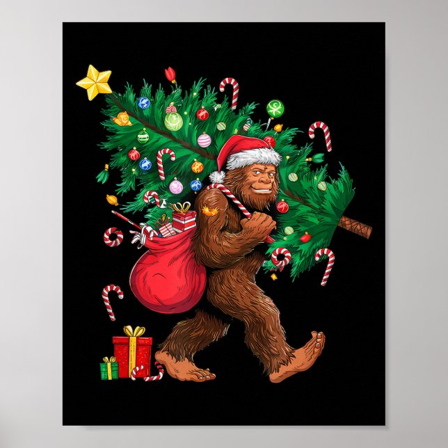 Affiche Bigfoot Santa Most Wonderful Christmas Tree Lights (Devant)