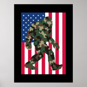 Affiche Bigfoot Sasquatch Camo