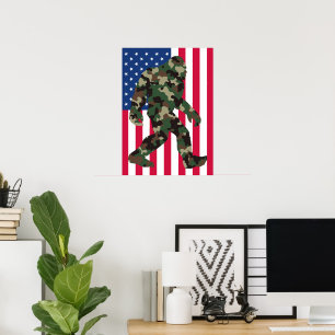 Affiche Bigfoot Sasquatch Camouflage