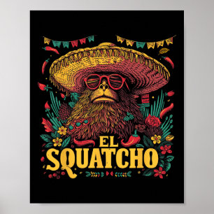 Affiche Bigfoot Sasquatch - Cinco De Mayo Mexicain Sombrer