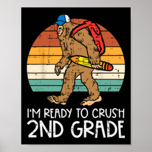 Affiche Bigfoot Sasquatch Crush 2e année Deuxième première