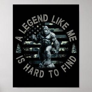 Affiche Bigfoot Sasquatch une légende comme moi est diffic